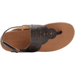 Rockport Ridge Circle Sling Flip Flops - Womens Black -Rogan‘s Shoes shop RP CH4437 BLK3