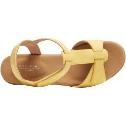 Rockport Blanca T Strap Sandals - Womens Yellow -Rogan‘s Shoes shop RP CI5228 YEL3