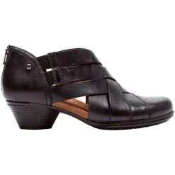 Rockport Ch Laurel Woven Slip On Casual Shoes - Womens Black