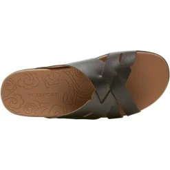 Rockport Ridge Woven Slide Sandals - Womens Black -Rogan‘s Shoes shop RP CI7570 BLK3