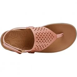 Rockport Ridge Thong Sandal - Womens Pink -Rogan‘s Shoes shop RP CI7577 PNK3