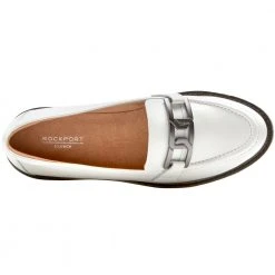 Rockport Kacey Chain Slip On Casual Shoes - Womens White -Rogan‘s Shoes shop RP CI9624 WHT3