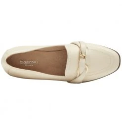 Rockport Susana Woven Chain Slip On Casual Shoes - Womens Vanilla -Rogan‘s Shoes shop RP CI9879 VAN3