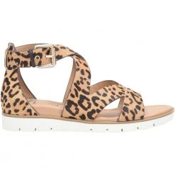 Sofft Mirabelle Slide Sandals - Womens Tan Leopard Black