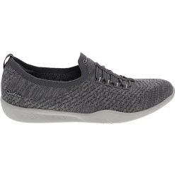 Skechers Newbury St Get Seen Slip On Casual Shoes - Womens Charcoal