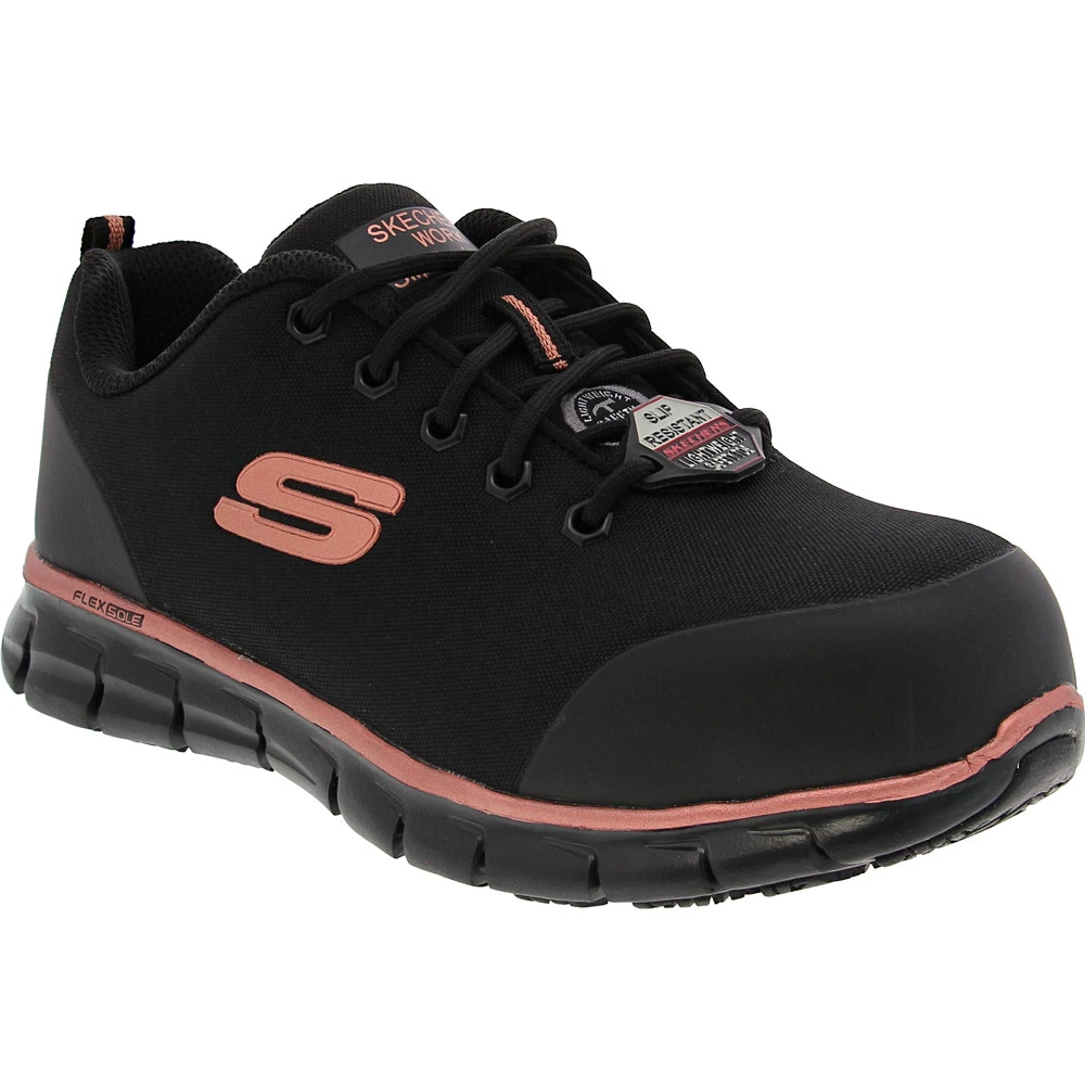 Skechers Work Chiton Safety Toe Work Shoes - Womens Black 2 Skechers Work Chiton Safety Toe Work Shoes - Womens Black - Image 2