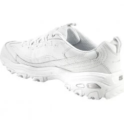 Skechers Dlites Fresh Start Lifestyle Shoes - Womens White Silver -Rogan‘s Shoes shop SK 11931 WHT3 1