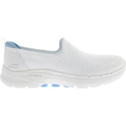 Skechers Go Walk 6 Clear Virtue Walking Shoes - Womens White Blue