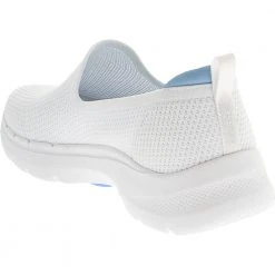 Skechers Go Walk 6 Clear Virtue Walking Shoes - Womens White Blue -Rogan‘s Shoes shop SK 124505 WBL3