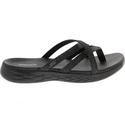 Skechers On The Go 600 Dainty Slide Sandals - Womens Black Grey