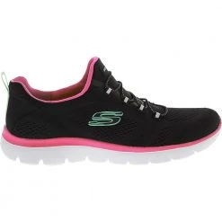 Skechers Summits Perfect Views Womens Lifestyle Shoes Black Pink