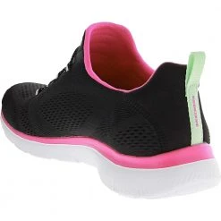 Skechers Summits Perfect Views Womens Lifestyle Shoes Black Pink -Rogan‘s Shoes shop SK 149523 XPK3
