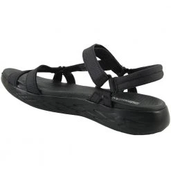 Skechers On The Go 600 Brillian Slide Sandals - Womens Black Black -Rogan‘s Shoes shop SK 15316 XXX3