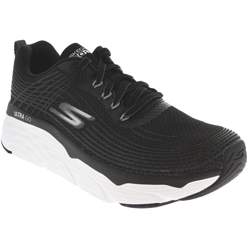 Skechers Max Cushion Elite Walking Shoes - Womens Black White 2 Skechers Max Cushion Elite Walking Shoes - Womens Black White - Image 2