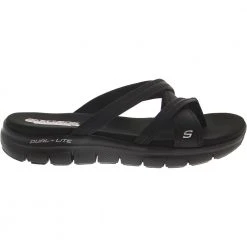 Skechers Flex Appeal 2 Start Up Flip Flops - Womens Black