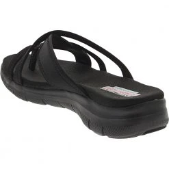 Skechers Flex Appeal 2 Start Up Flip Flops - Womens Black -Rogan‘s Shoes shop SK 31671 BLK3