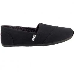 Skechers Bobs Plush Peace Love Slip On Casual Shoes - Womens Black
