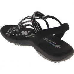 Skechers Reggae Slim Stretch Sandals - Womens Black -Rogan‘s Shoes shop SK 40826 BLK3