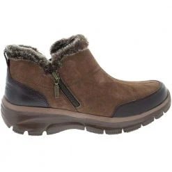Skechers Easy Going Zip It Casual Boots - Womens Chocolate