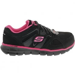 Skechers Work Synergy Sr Safety Toe Work Shoes - Womens Black Pink