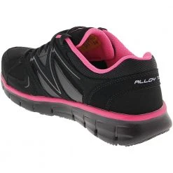 Skechers Work Synergy Sr Safety Toe Work Shoes - Womens Black Pink -Rogan‘s Shoes shop SK 76553 BKP3