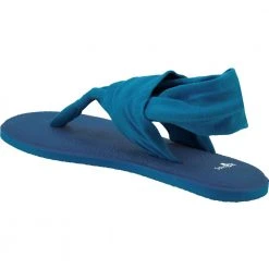 Sanuk Yoga Sling 2 Spectrum Flip Flops - Womens Blue -Rogan‘s Shoes shop SU 1020273 BLU3