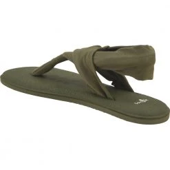 Sanuk Yoga Sling 2 Spectrum Flip Flops - Womens Olive -Rogan‘s Shoes shop SU 1020273 OLI3