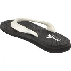 Sanuk Yoga Mat Daily Flip Flops - Womens White -Rogan‘s Shoes shop SU 1096330 WHT3