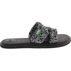 Sanuk Yoga Mat Capri Knit Flip Flops - Womens Black Multi Knit