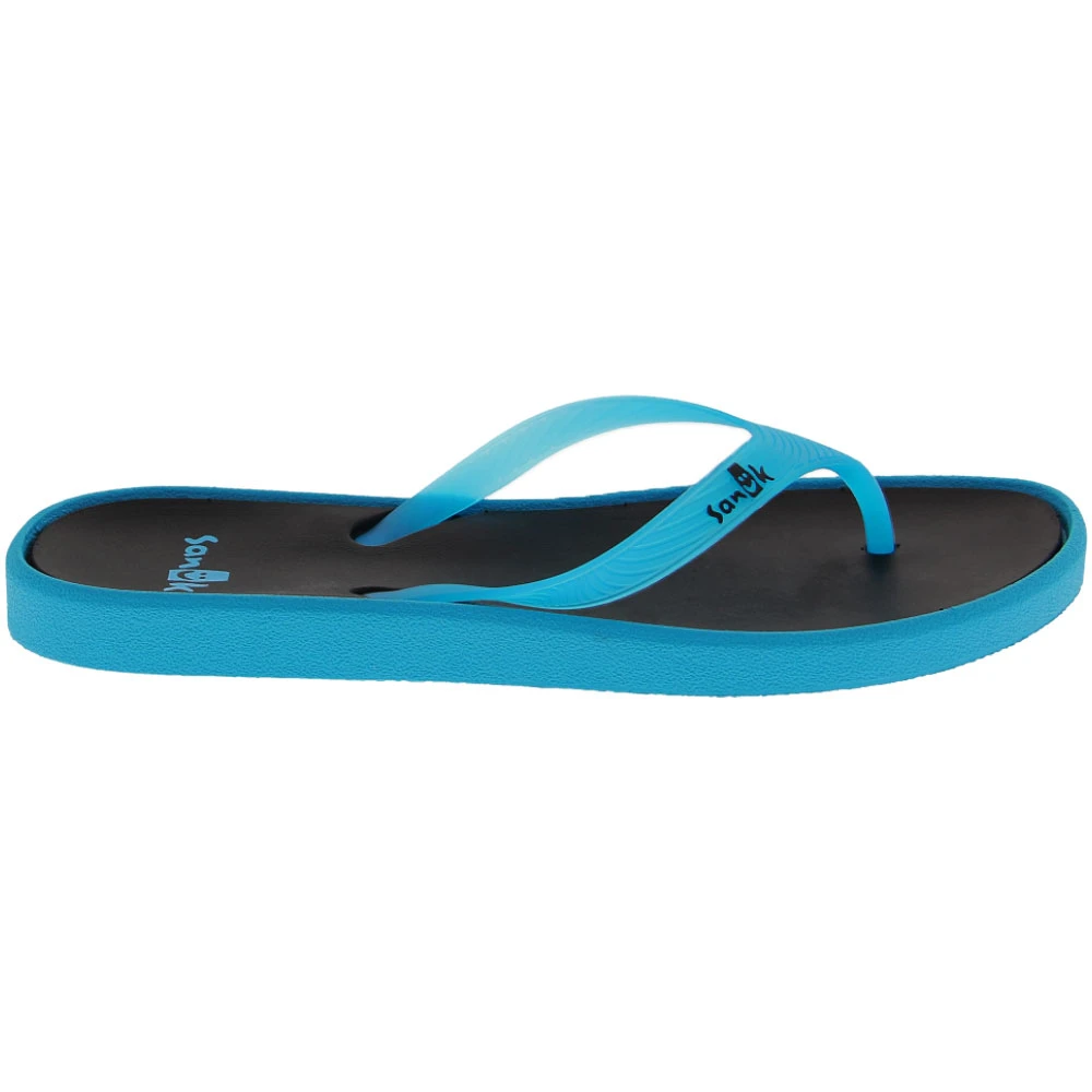 Sanuk Sidewalker Neon Flip Flops - Womens Neon Blue 1 Sanuk Sidewalker Neon Flip Flops - Womens Neon Blue