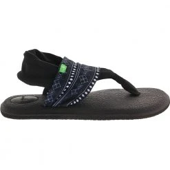 Sanuk Yoga Sling 2 Prints Flip Flops - Womens Abbot Kinney Black