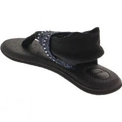 Sanuk Yoga Sling 2 Prints Flip Flops - Womens Abbot Kinney Black -Rogan‘s Shoes shop SU 1100696 BLK3