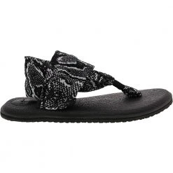 Sanuk Yoga Sling 2 Snake Flip Flops - Womens Black White