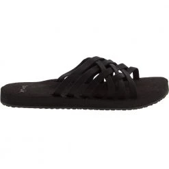 Sanuk Rio Slide Flip Flops - Womens Black