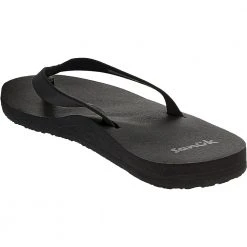 Sanuk Ashland St Flip Flops - Womens Black -Rogan‘s Shoes shop SU 1124159 BLK3
