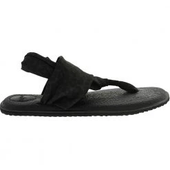 Sanuk Yoga Sling 2 Cheetah Flip Flops - Womens Black