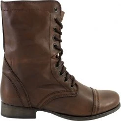 Steve Madden Troopa Military Dress Boots - Womens Brown