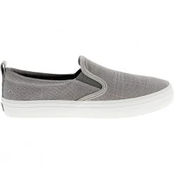 Sperry Crest Twin Gore Womens Lifestyle Shoes Grey Sparkle Cross Linen