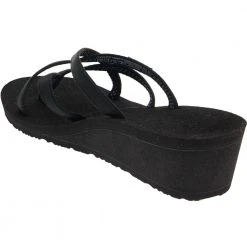 Teva Mush Mandalyn Wedge Ola 2 Sandals - Womens Black -Rogan‘s Shoes shop TV 1000099 BLK3