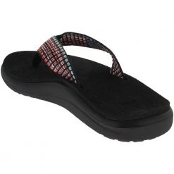 Teva Voya Flip Flops - Womens Black Silver -Rogan‘s Shoes shop TV 1019040 BKS3