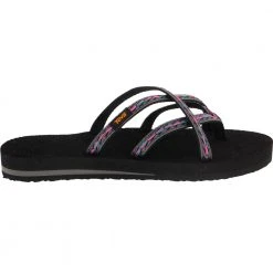 Teva Olowahu Flip Flop Sandals - Womens Black Pink