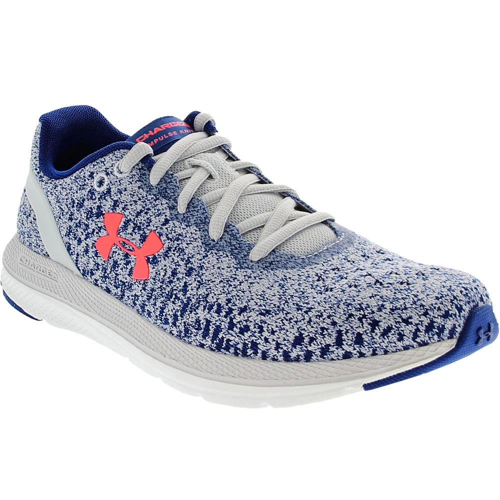 Under Armour Charged Impulse Knit Running Shoes - Womens Grey Purple 2 Under Armour Charged Impulse Knit Running Shoes - Womens Grey Purple - Image 2