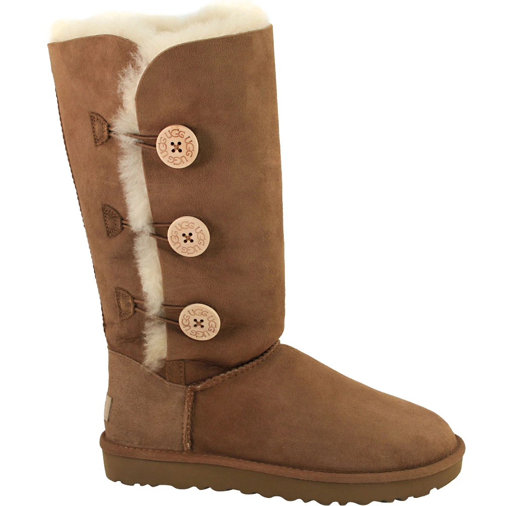 UGG Boots UGG Bailey Button Trip2 Winter Boots - Womens Chestnut 1 UGG Boots UGG Bailey Button Trip2 Winter Boots - Womens Chestnut