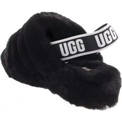 UGG Boots UGG Fluff Yeah Slide Slippers - Womens Black -Rogan‘s Shoes shop UG 1095119 BLK3