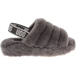 UGG Boots UGG Fluff Yeah Slide Slippers - Womens Charcoal
