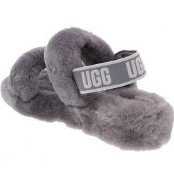 UGG Boots UGG Oh Yeah Slide Slippers - Womens Grey -Rogan‘s Shoes shop UG 1107953 GRY3