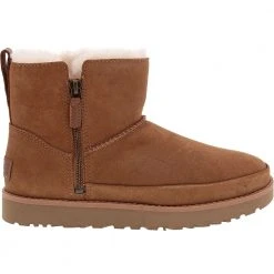 UGG Boots UGG Classic Zip Mini Winter Boots - Womens Chestnut