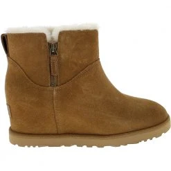 UGG Boots UGG Classic Femme Zip Mini Casual Boots - Womens Chestnut