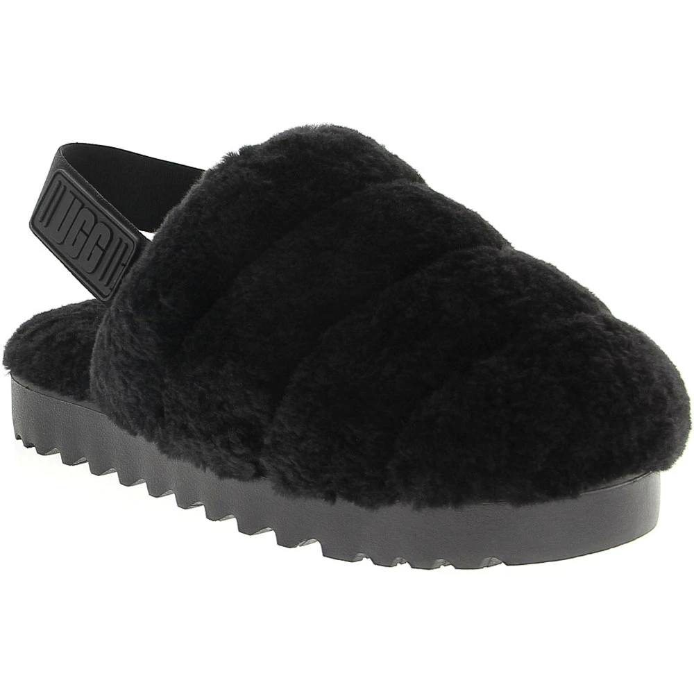 UGG Boots UGG Super Fluff Slipper Slippers - Womens Black 2 UGG Boots UGG Super Fluff Slipper Slippers - Womens Black - Image 2