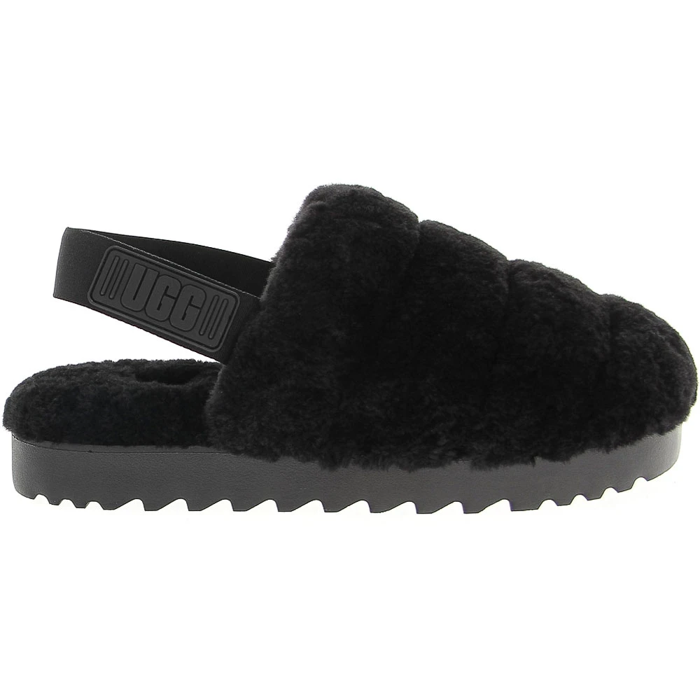 UGG Boots UGG Super Fluff Slipper Slippers - Womens Black 1 UGG Boots UGG Super Fluff Slipper Slippers - Womens Black